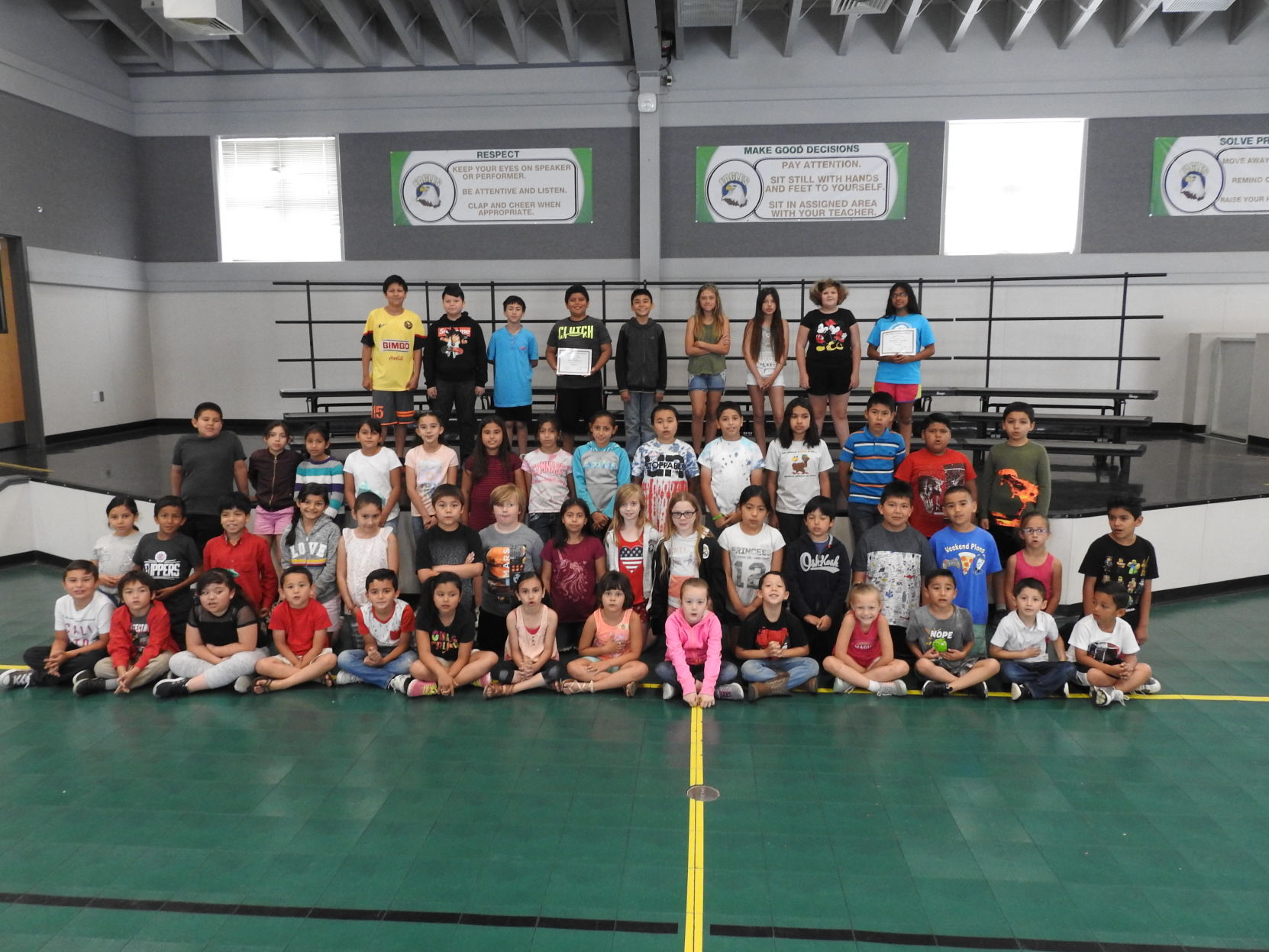 Olive View Elementary students presented with Citizenship Certificates